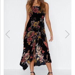 Floral velvet Nasty Gal dress